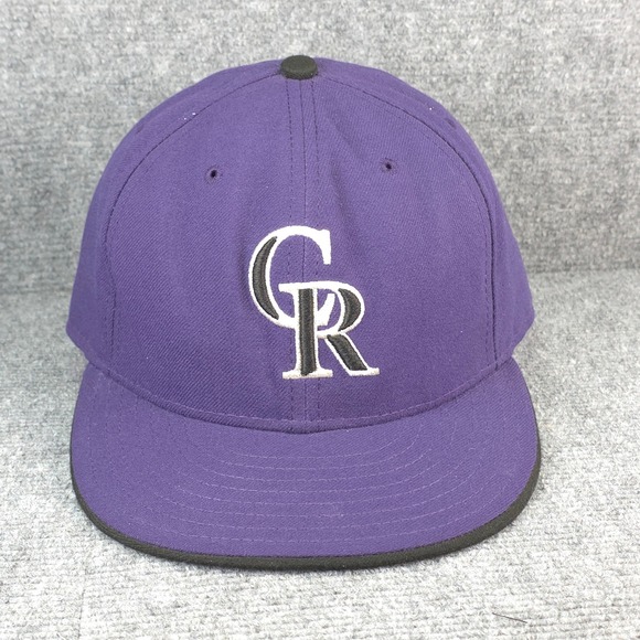 New Era Other - Colorado Rockies On Field Player Cap Fitted Purple 7 1/2 MLB Baseball USA Made